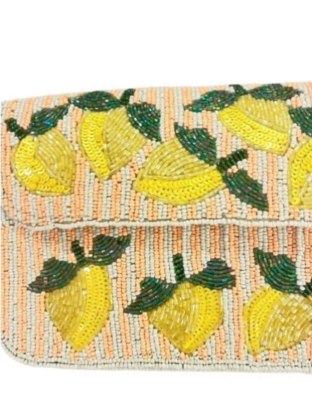 🆕- Lemon Viral Hand-Beaded Shoulder Bag. NWT - Picture 4 of 14